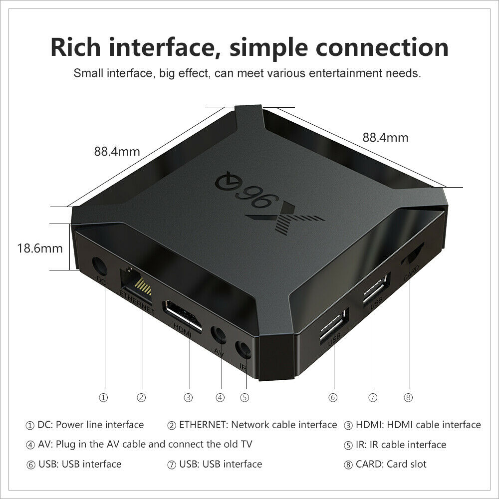 X96 Android TV BOX  - 4K - Smart Android Tv Box - IPTV & OplexTv Movie 500 + Channel - Image 4