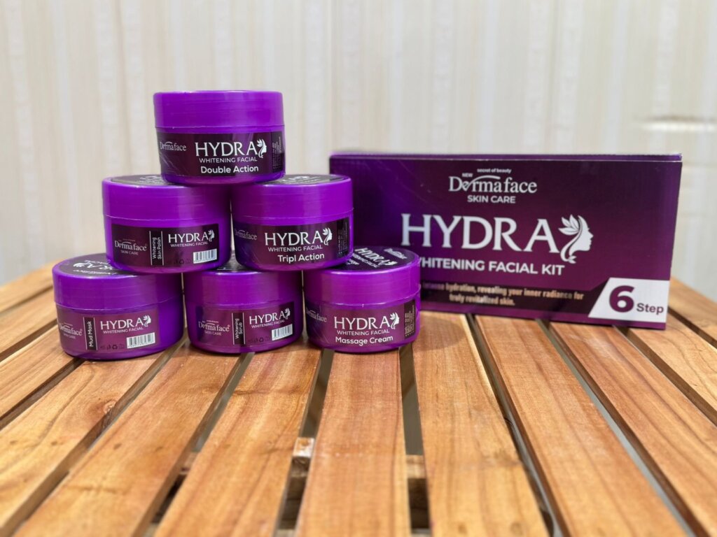 Derma Face Hydra Whitening Facial Kit 6 steps Whitening And Glowing Facial Kit 300ml - Image 5