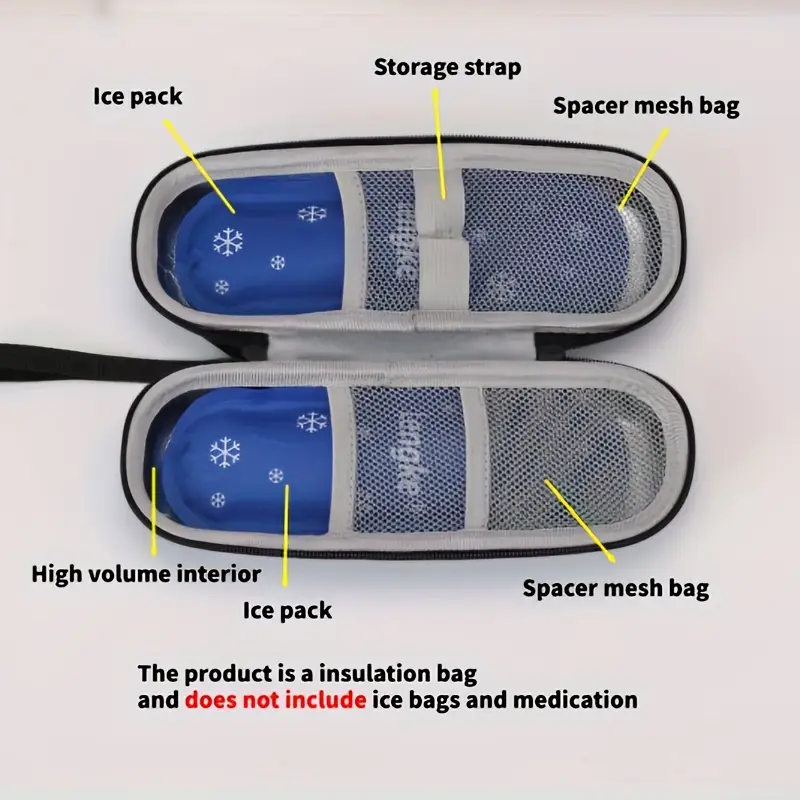 1/2 Set Insulin Pen Cooling Travel Box Diabetes Medication Insulation Cooling Storage Box, with Reusable Ice Packs, Suitable for Insulin Pen and Diabetes Supplies Storage Insulation Bag (Random Color) - Image 4