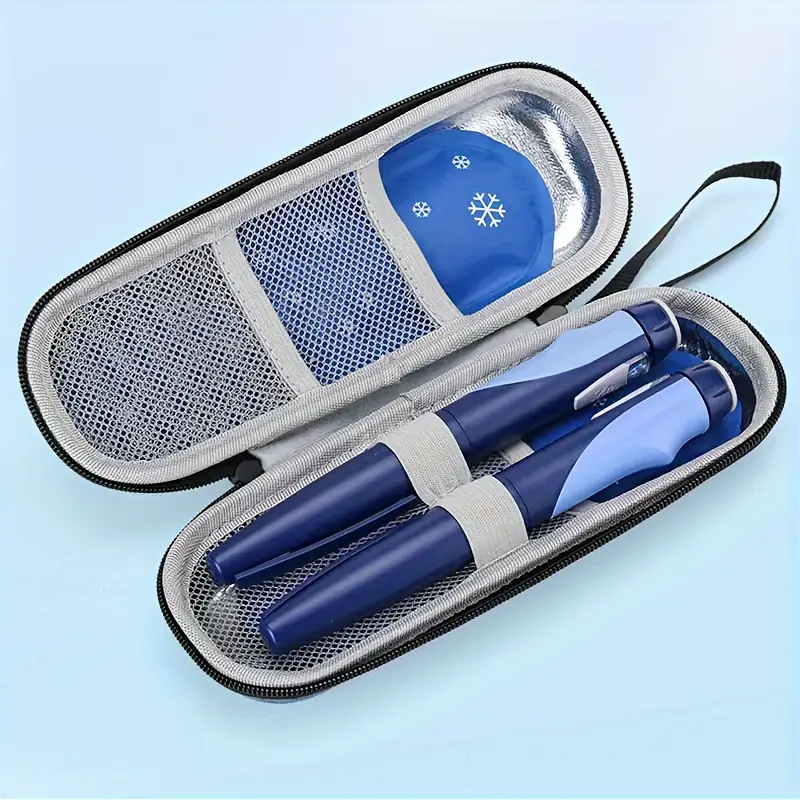 1/2 Set Insulin Pen Cooling Travel Box Diabetes Medication Insulation Cooling Storage Box, with Reusable Ice Packs, Suitable for Insulin Pen and Diabetes Supplies Storage Insulation Bag (Random Color) - Image 5