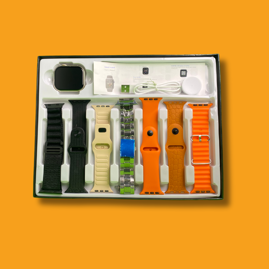 T-Watch X max 7 in 1 Strap | Best Quality Smart Watch Brightness Screen | T-Watch X Max Super Amoled ( Random Color ) - Image 8