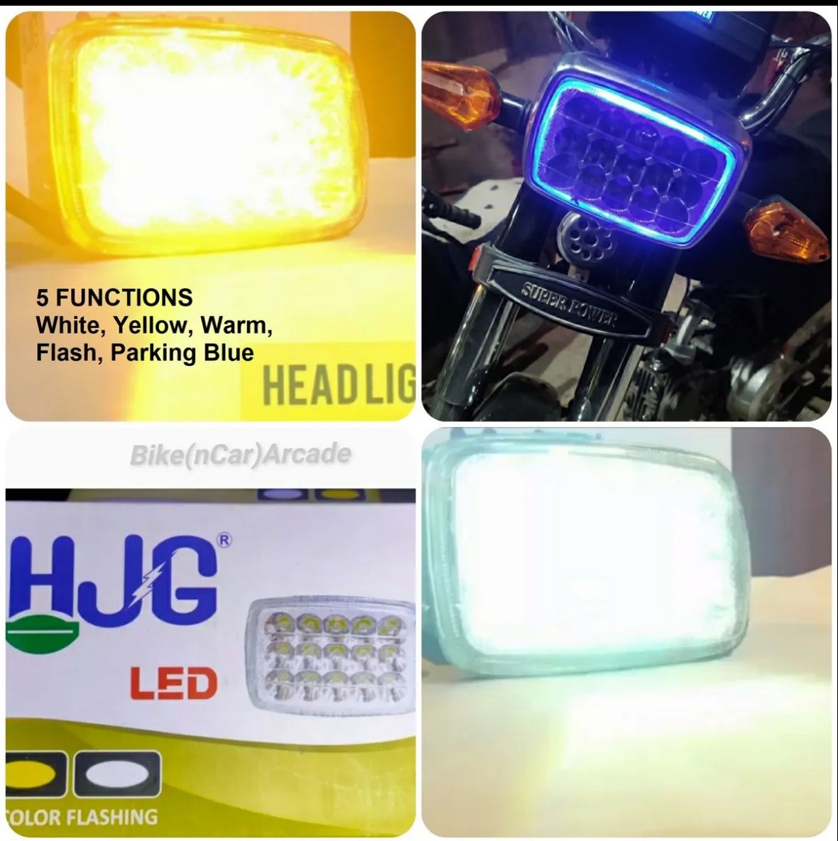 5 function Led head light | 15 led fog bike headlight beam for cg 125 and all 70cc bikes | Best Quality Headlight - Image 6