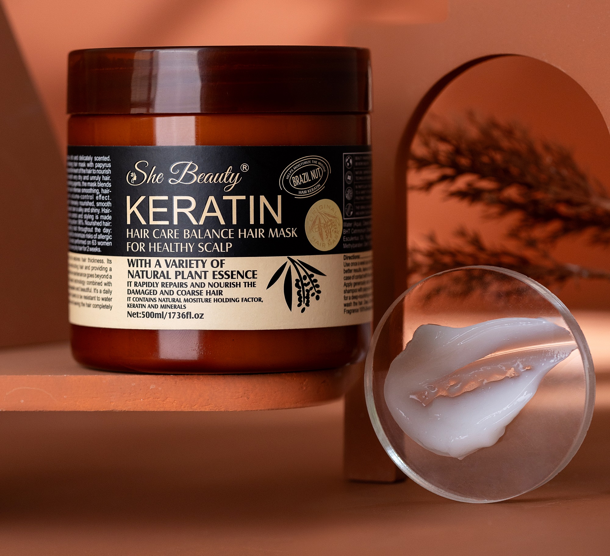 Keratin Original Hair Care Balance Mask And Treatment for Healthy Scalp - 500ml - Image 4