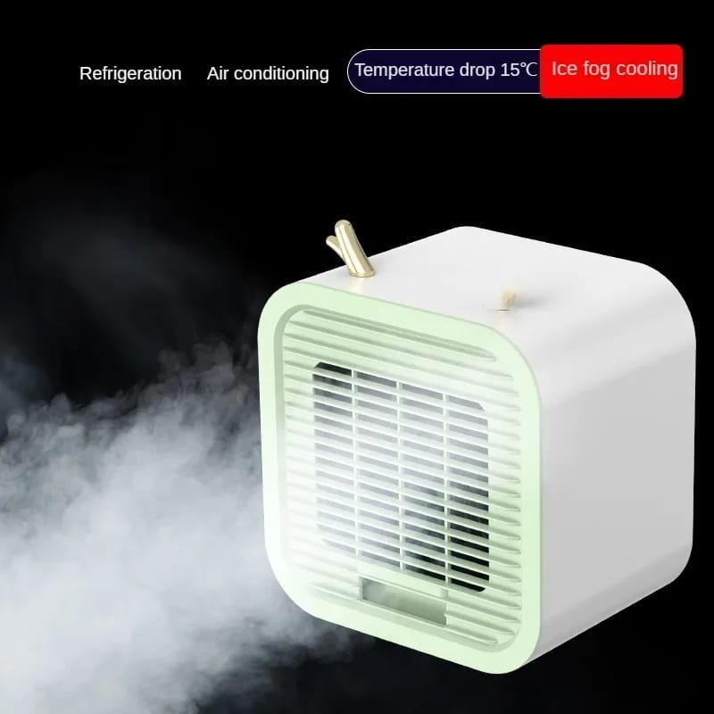 Portable Desktop Air Conditioning Fan | Three Gears Adjustable Strong Cold Air Fast Cooling USB Fan for Indoor Rechargeable (Random Colour) - Image 7