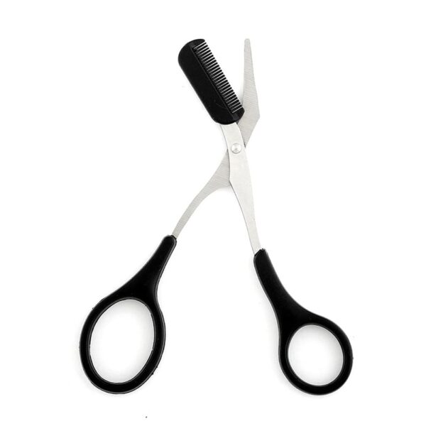Scissors Eyebrow Trimmer Scissors Comb Stainless Steel Brow Hair Scissors Clips Shaping Grooming Trimmer Makeup Accessories(random color) - Image 19