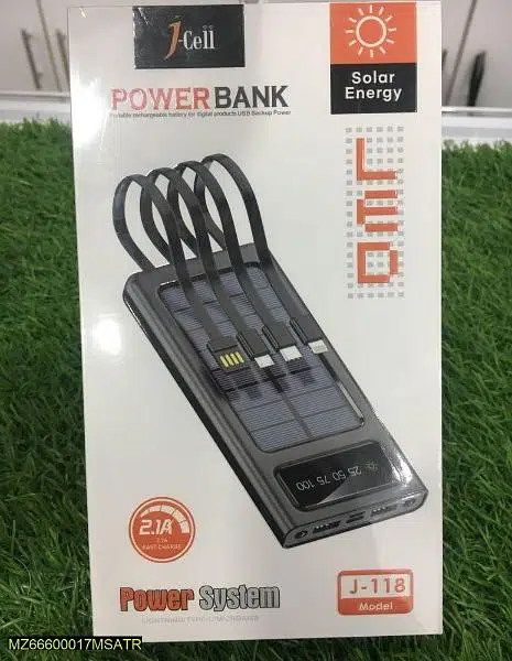 Solar Power Bank | 10000 MAH Power Bank | Solar Portable Charger | Fast Charging Power Bank - Image 6