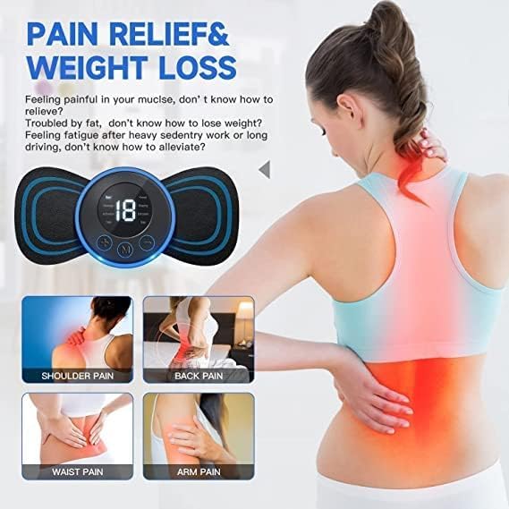 Mini Body Massager Pulse Neck Pain Relief EMS Butterfly Body Massager Men & Women - Image 4