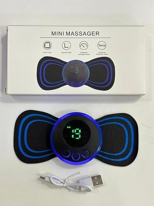 Mini Body Massager Pulse Neck Pain Relief EMS Butterfly Body Massager Men & Women - Image 2