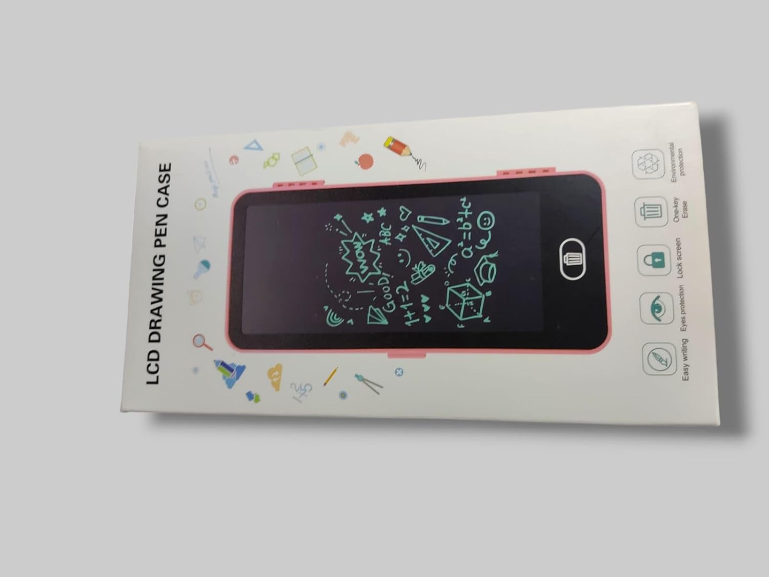 LCD Drawing Pen Case Easy Writing with Eye Protection, Lock Screen, Large Space LCD Drawing Pen Case-One Key Erase (Random Color) - Image 9