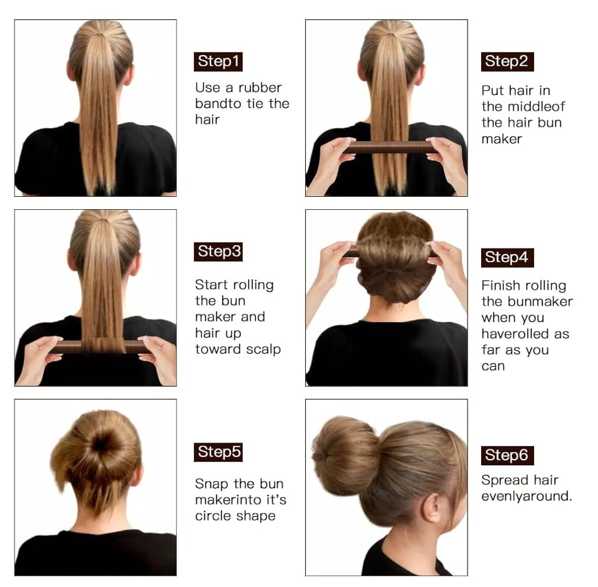 Hair Bun Maker French Twist Hair Fold Wrap Snap for Hair Easy Bun Hair Tool Ballet Bun for Kids and Women(random color) - Image 8