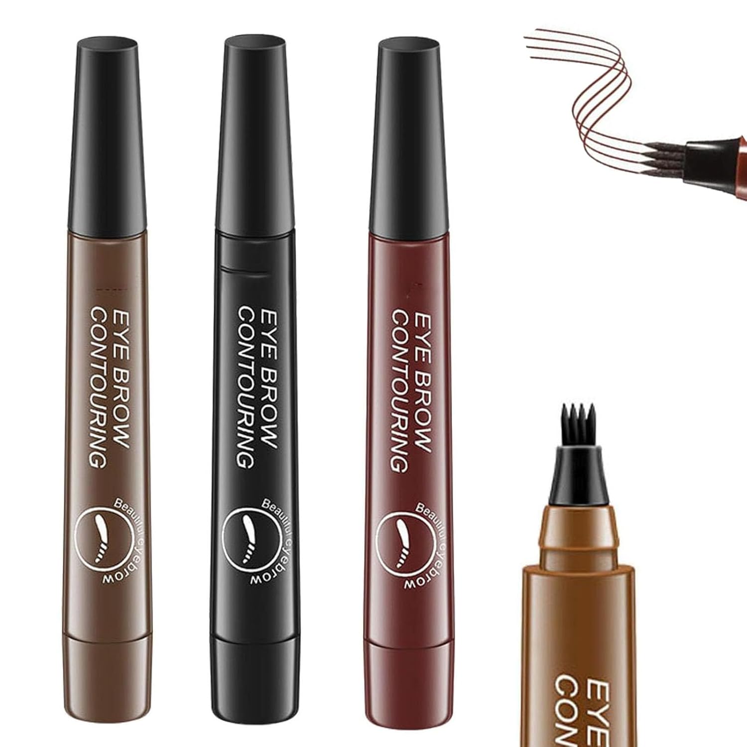 Natural Long Lasting Eyebrow Pen Waterproof Fork Tip Eyebrow Tattoo Pencil Women Eye Cosmetic Beauty Makeup | Eyebrow Marker Pen - Image 6