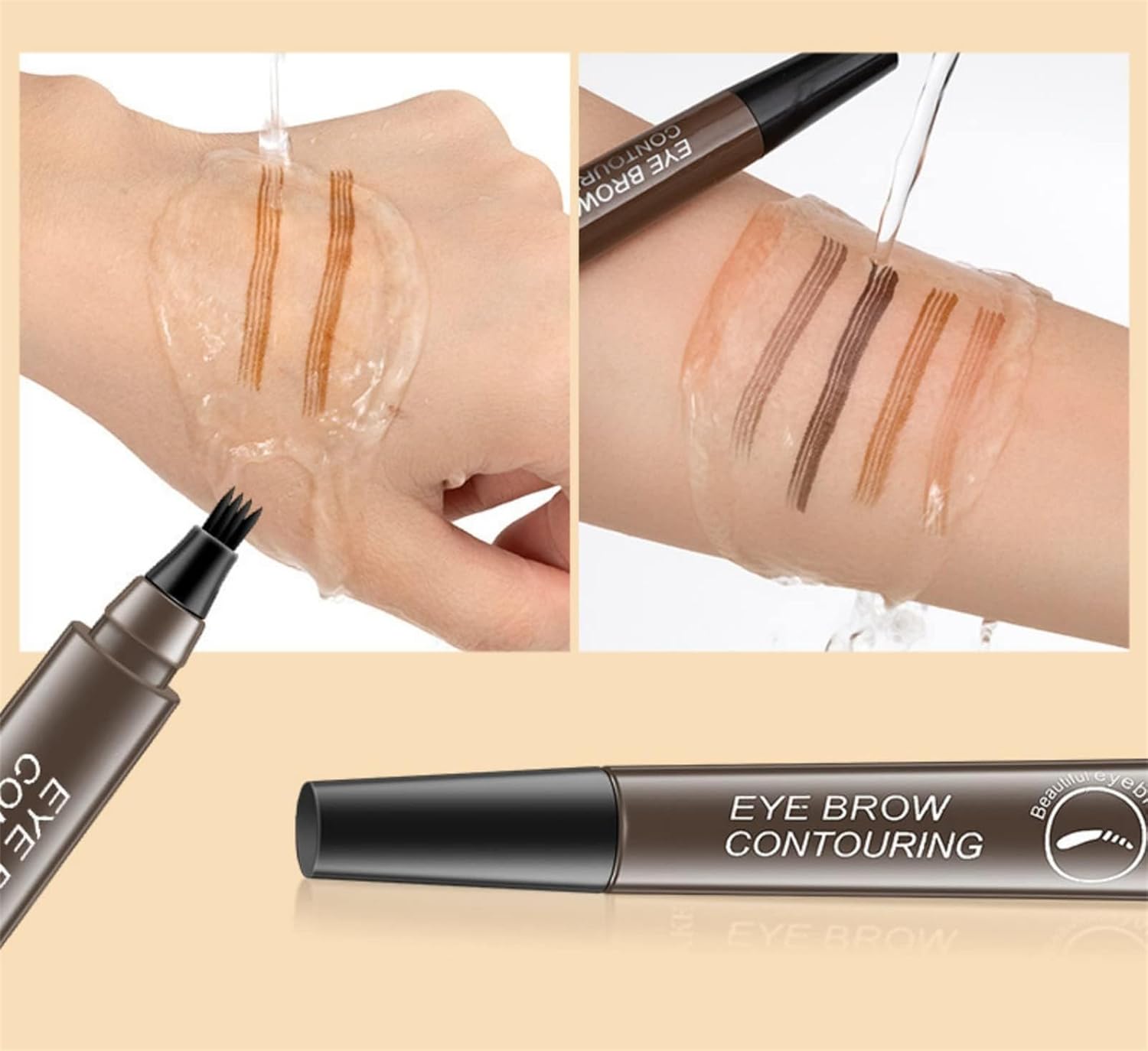 Natural Long Lasting Eyebrow Pen Waterproof Fork Tip Eyebrow Tattoo Pencil Women Eye Cosmetic Beauty Makeup | Eyebrow Marker Pen - Image 10