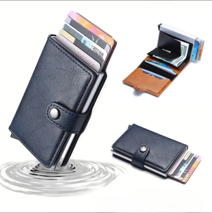 Men's Stylish Slim Wallet with Card Pockets – Multicolor, Rexine Material ( Random Color ) - Image 5