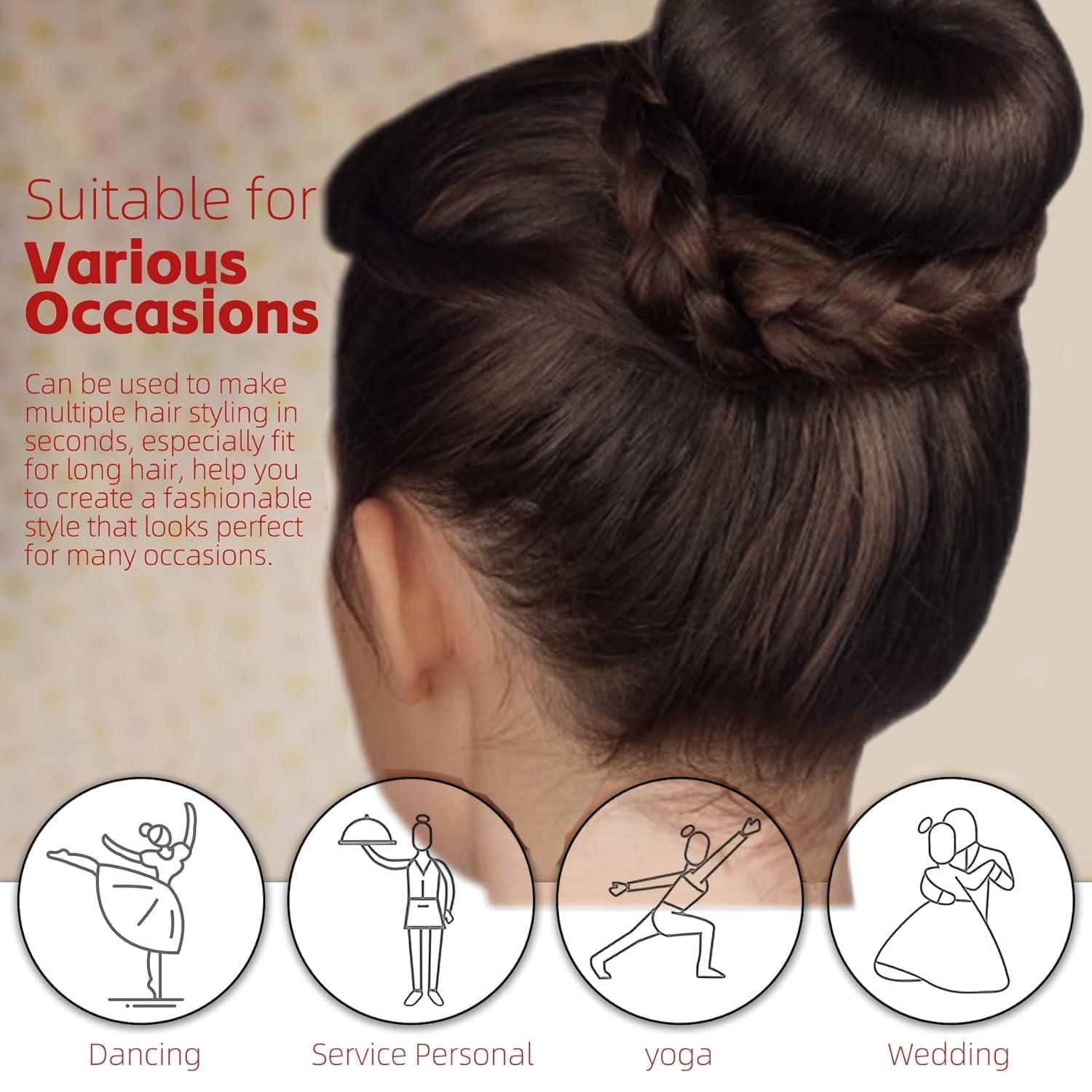 Hair Bun Maker French Twist Hair Fold Wrap Snap for Hair Easy Bun Hair Tool Ballet Bun for Kids and Women(random color) - Image 6