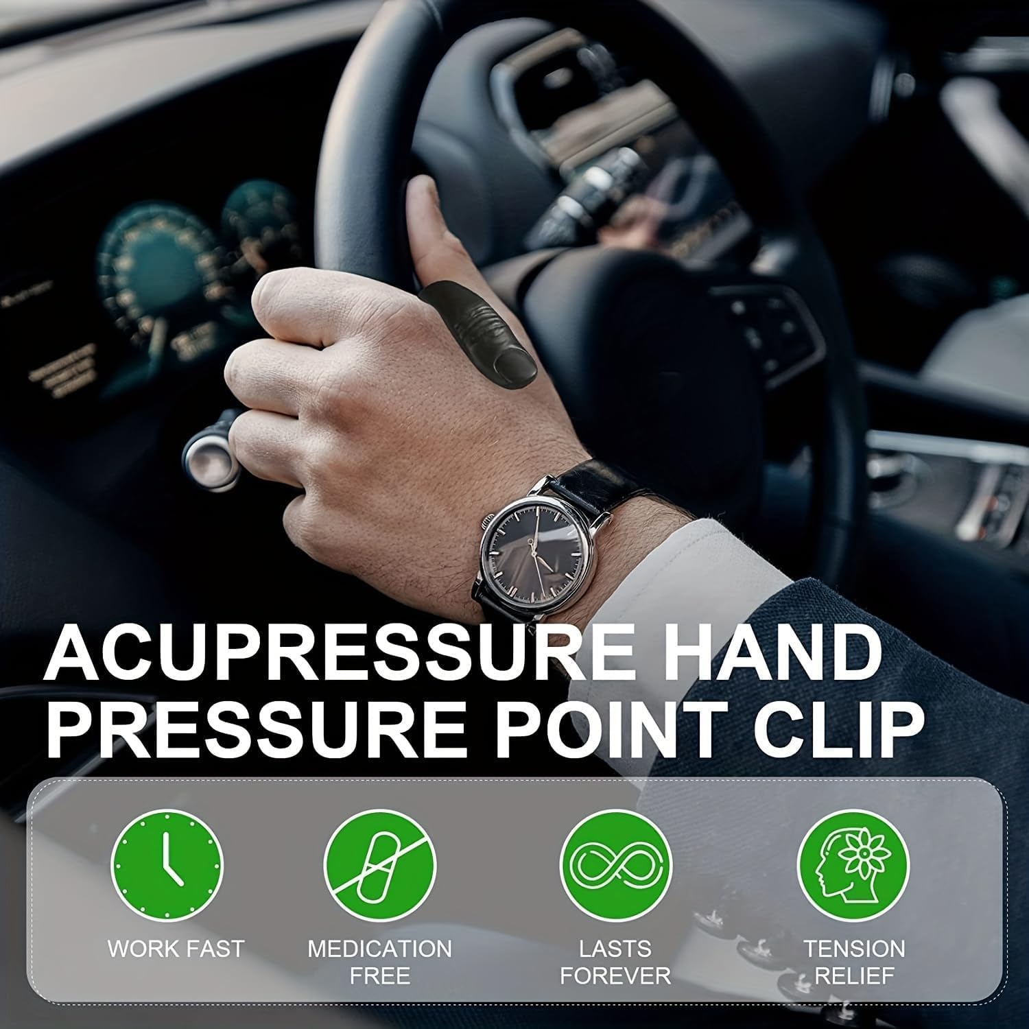 Sugar Control LI4 Acupressure Point Clip Wearable – Supporting Acupressure Relaxation, Stress Alleviation, Tension Relief and Headache Relief Hand Clip Migraine Pressure Point Clip - Image 12