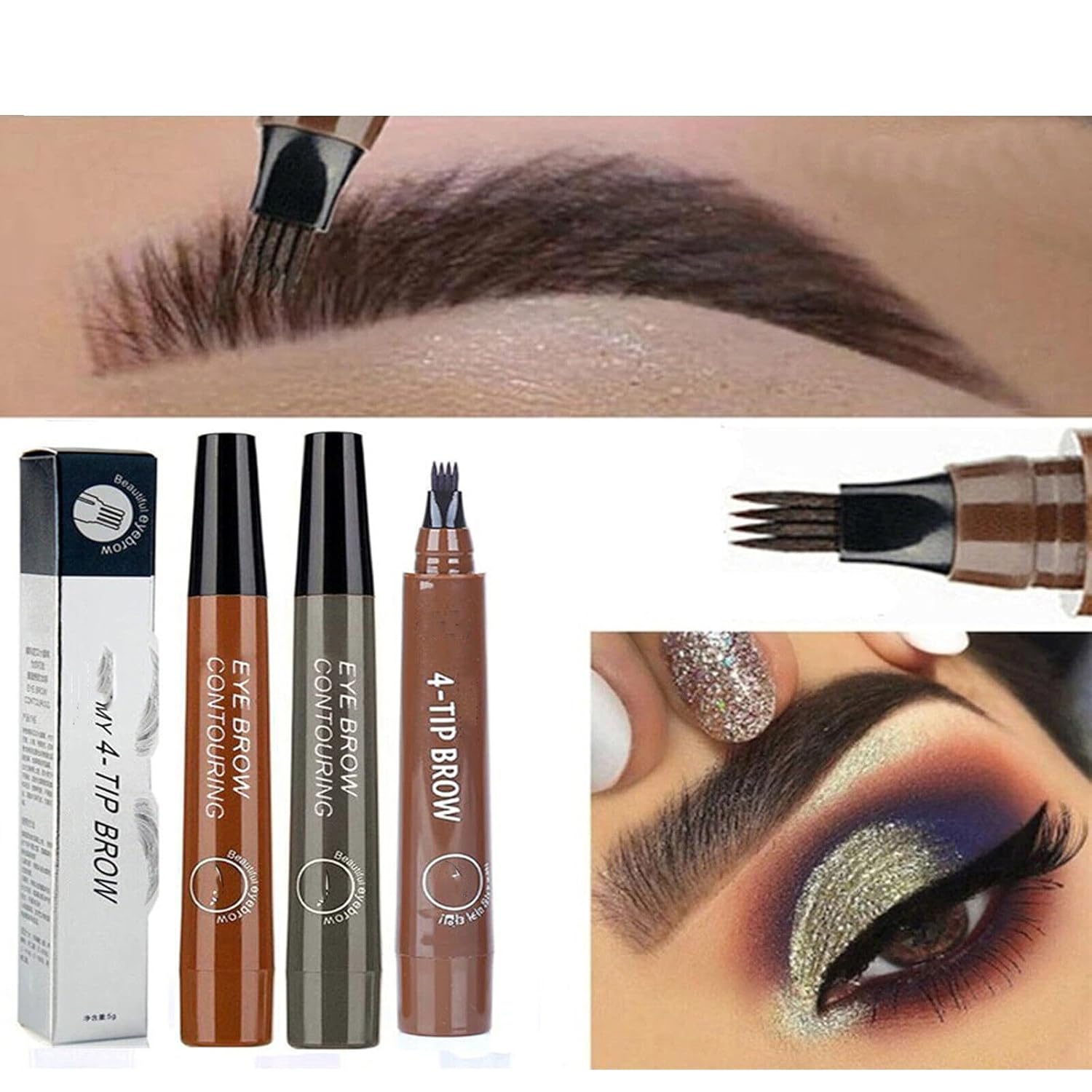 Natural Long Lasting Eyebrow Pen Waterproof Fork Tip Eyebrow Tattoo Pencil Women Eye Cosmetic Beauty Makeup | Eyebrow Marker Pen - Image 13
