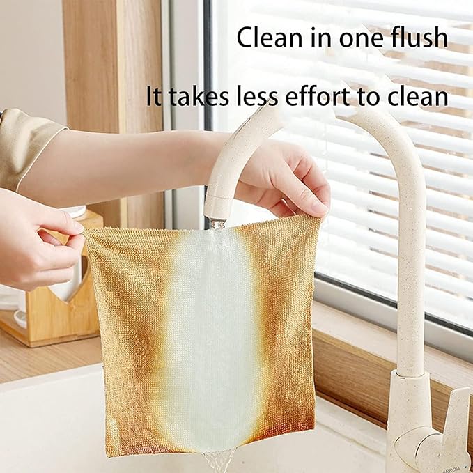 20 Pcs Disposable Cleaning Clothes with Dispenser Box | Cleaning Towels, Microfiber Towel | Reusable Dish Clothes | Lazy Rags Car Wipes | Multi-Purpose Cleaning Clothes (Random Color) - Image 7
