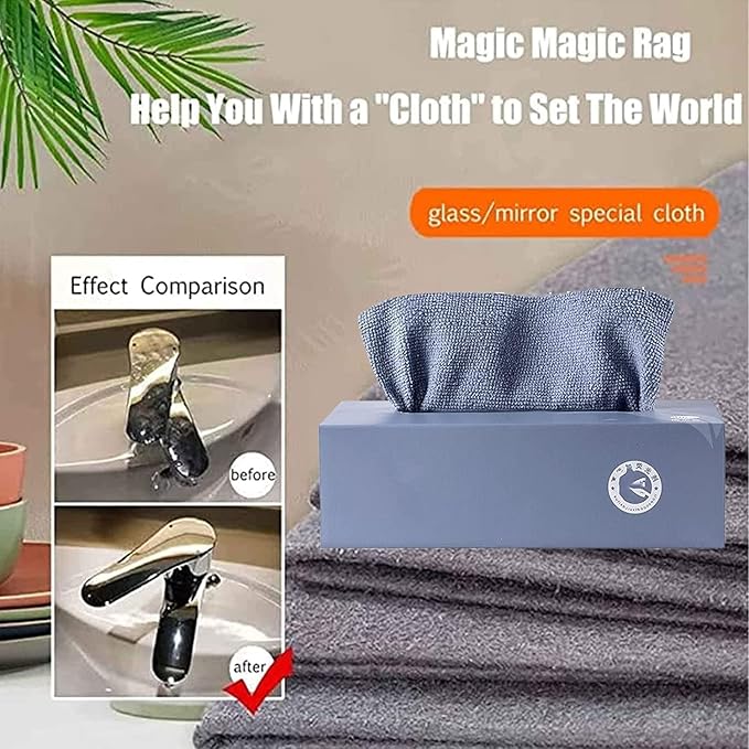 20 Pcs Disposable Cleaning Clothes with Dispenser Box | Cleaning Towels, Microfiber Towel | Reusable Dish Clothes | Lazy Rags Car Wipes | Multi-Purpose Cleaning Clothes (Random Color) - Image 5