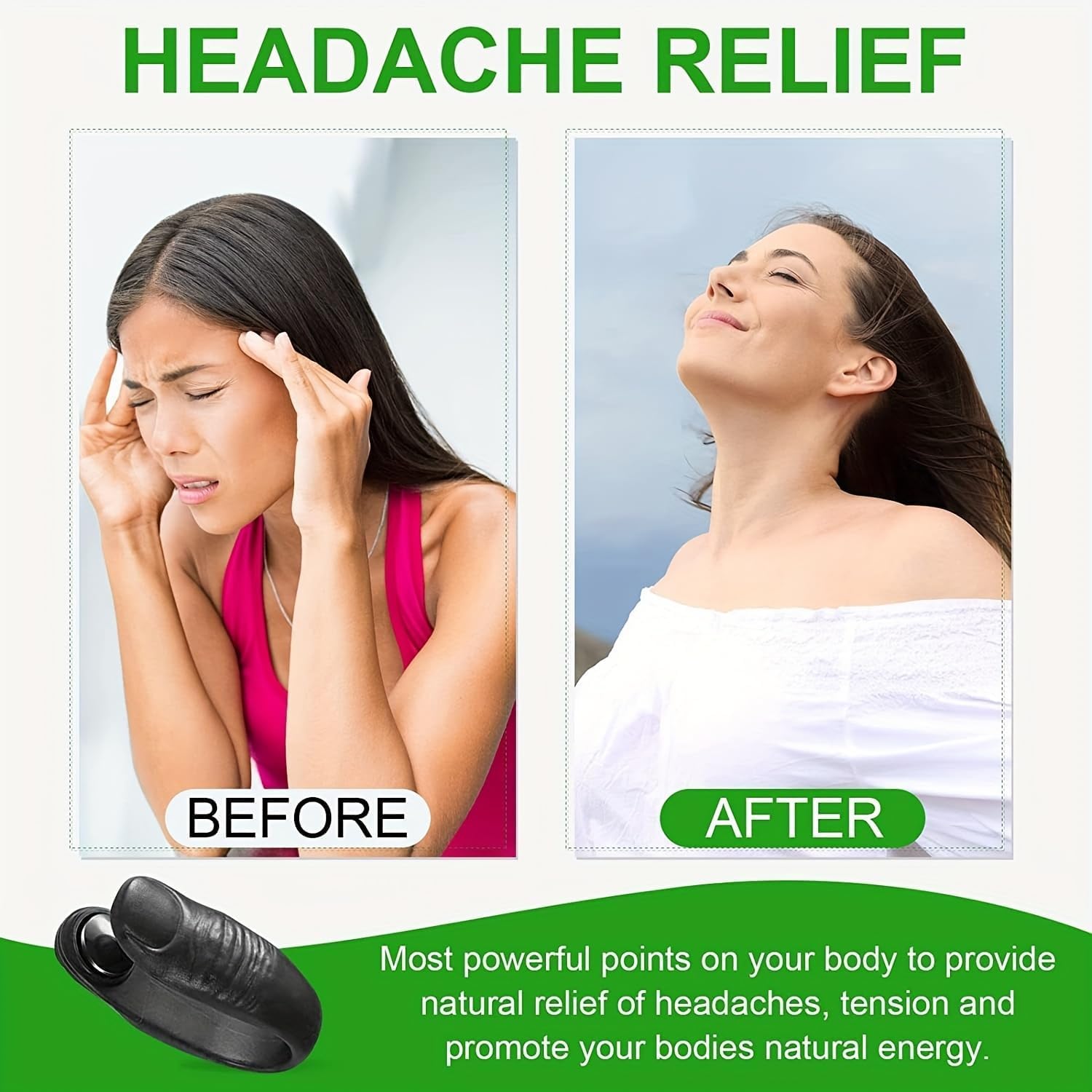Sugar Control LI4 Acupressure Point Clip Wearable – Supporting Acupressure Relaxation, Stress Alleviation, Tension Relief and Headache Relief Hand Clip Migraine Pressure Point Clip - Image 11