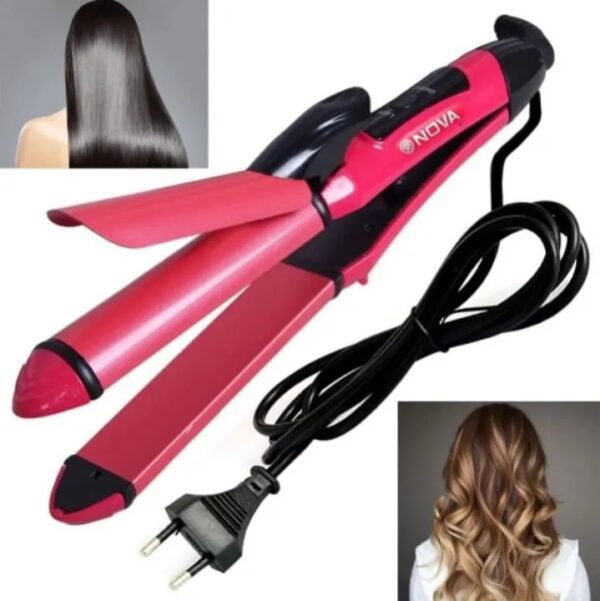 2 In 1 Nova Hair Straightener And Hair Curler Quick Heat-Up Technology - Image 2