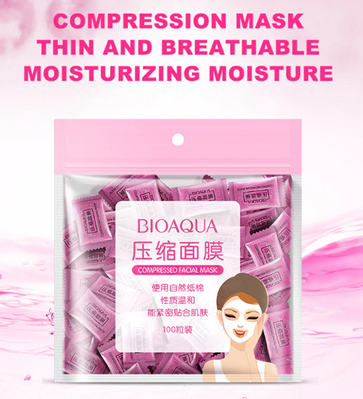 Pack of 50 BIOAQUA Compressed Facial Tablet Face Sheet | 50 Pcs Facial Tablets | Best Quality facial tablets - Image 4