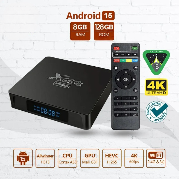 X96 Android TV BOX  - 4K - Smart Android Tv Box - IPTV & OplexTv Movie 500 + Channel