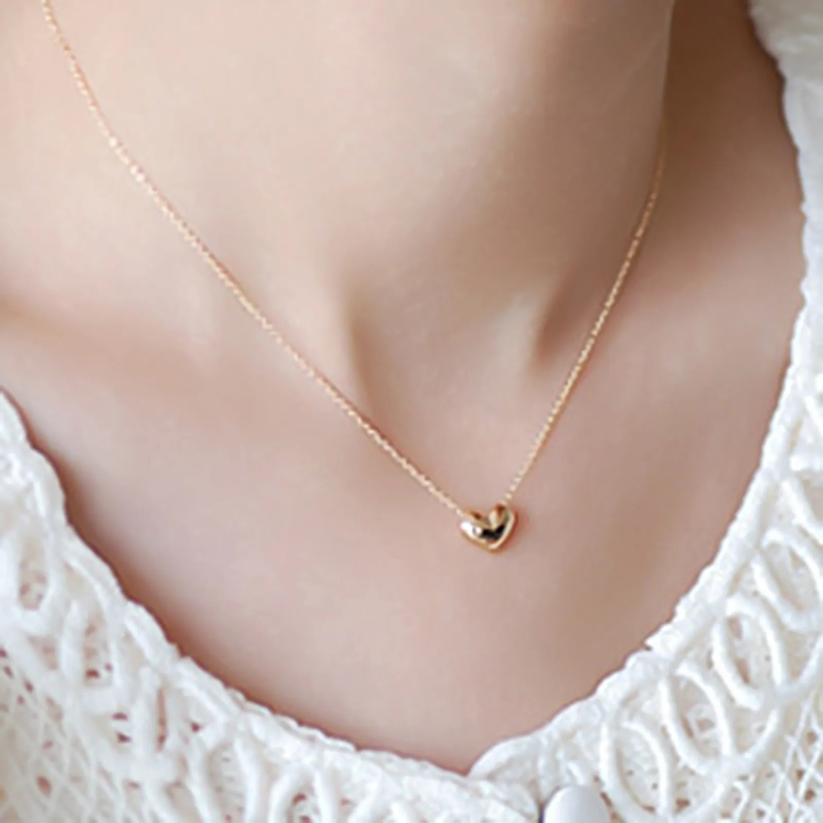 Stainless Steel Heart Shape Necklace |  Love Heart Pendant Necklace | Girls & Women Fashion - Image 7