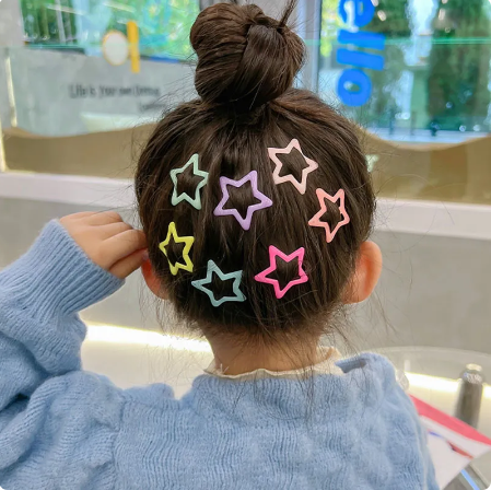 Pack Off 06  Star Design Girl Hair Clip | Hair Clip For Women | Best Quality Hair Clip ( Random Color ) - Image 15