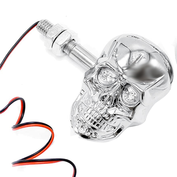 Universal Skull Head LED Turn Signal Indicators – Set of 2/4 for Motorcycles 125cc and 70cc all bikes - Image 8