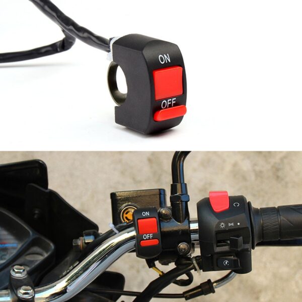 On/Off Handlebar Switch for Motorcycle Universal switch for bike, Extra external on off button - Image 2