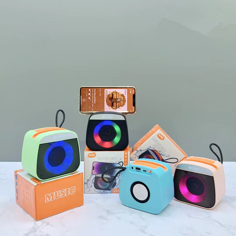 Portable Rechargeable Mini Blutooth Speaker Small LED Lights Portable Wireless Bluetooth Speaker for Outdoor Camping (Random Color) - Image 5