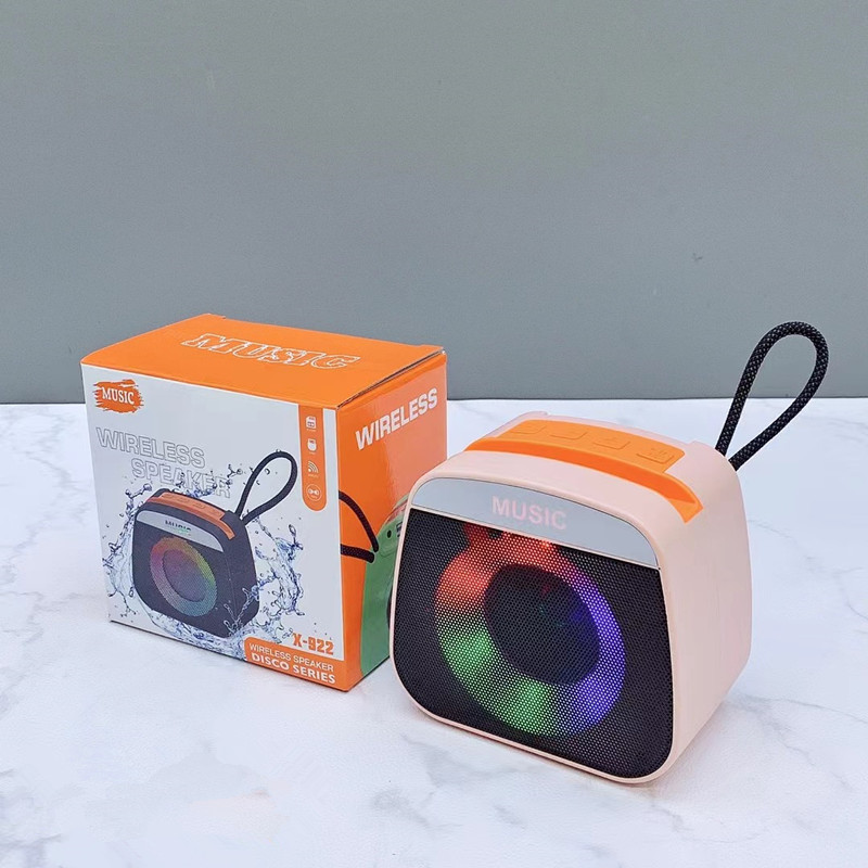 Portable Rechargeable Mini Blutooth Speaker Small LED Lights Portable Wireless Bluetooth Speaker for Outdoor Camping (Random Color) - Image 3