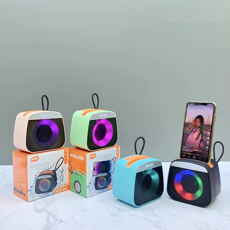 Portable Rechargeable Mini Blutooth Speaker Small LED Lights Portable Wireless Bluetooth Speaker for Outdoor Camping (Random Color) - Image 6
