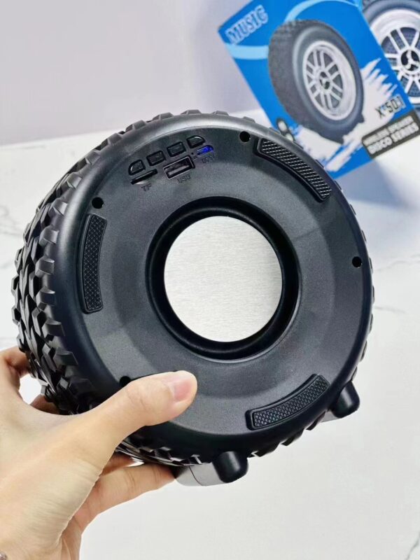 Wheel Shape Bluetooth Speaker | Wireless, Portable, AudioMusic, USB Rechargeable, for Outdoor Events (Random Color) - Image 5