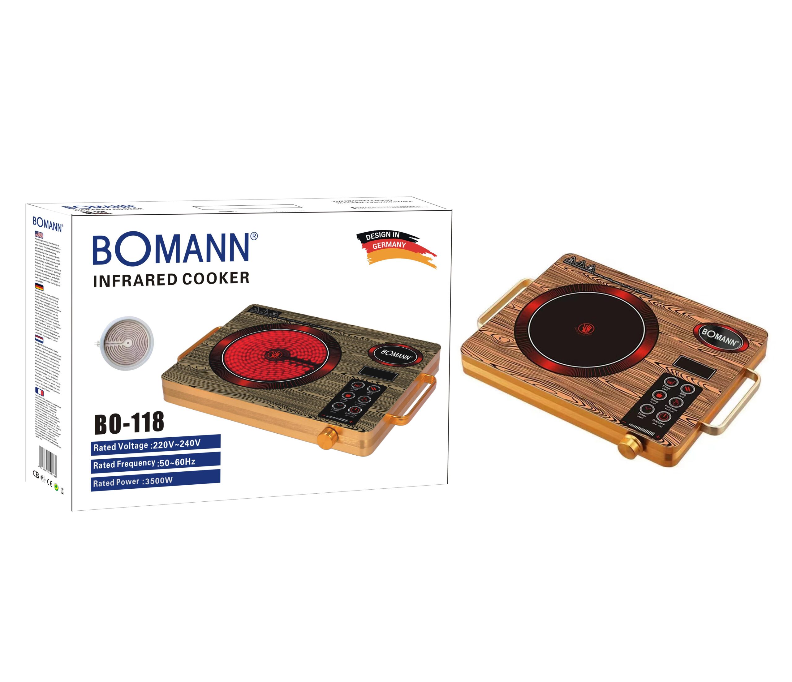 Bomann Infrared Cooker BO-118 infrared Cooker Hot Plate Induction Cooker Electric Stove Infrared Hotplate - Image 6