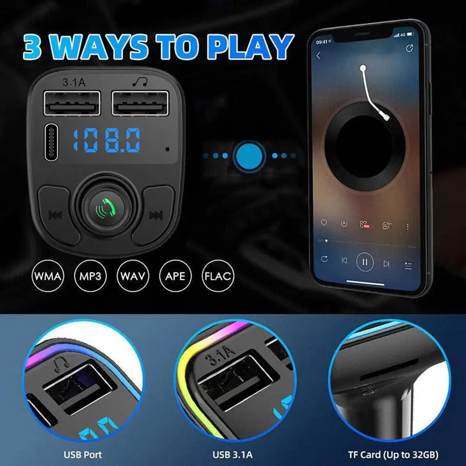 C1 - Car Mp3 Player | Car Wireless FM Transmitter | Car Mp3 Modulator | Car Accessories ( Random Color ) - Image 8