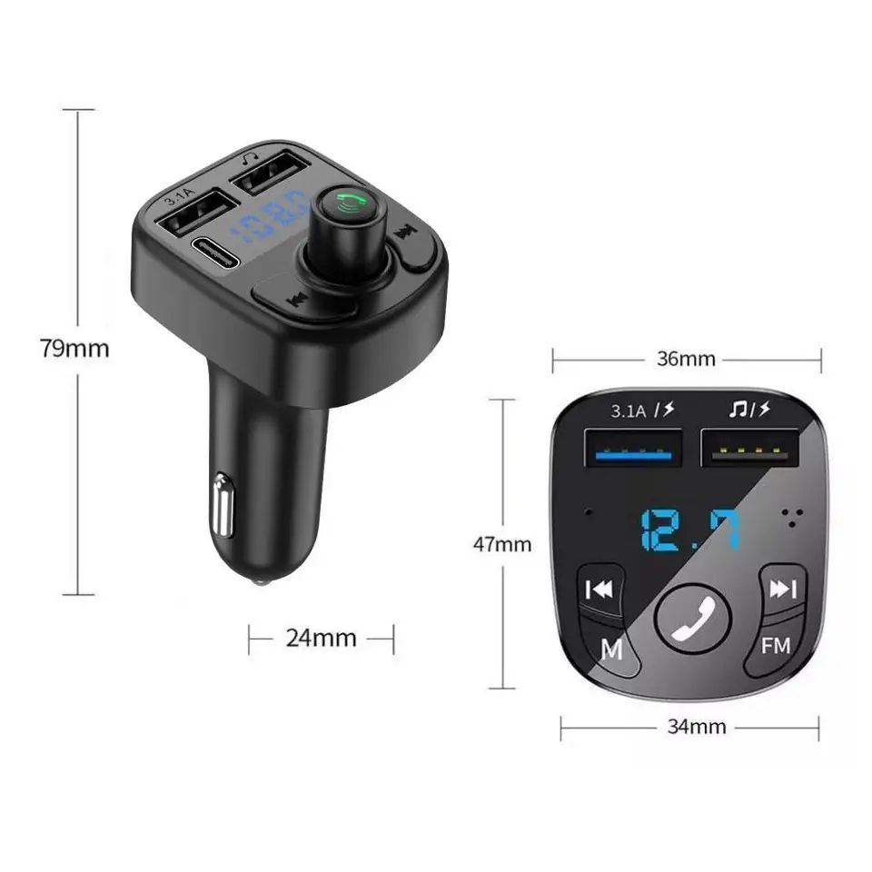 C1 - Car Mp3 Player | Car Wireless FM Transmitter | Car Mp3 Modulator | Car Accessories ( Random Color ) - Image 6