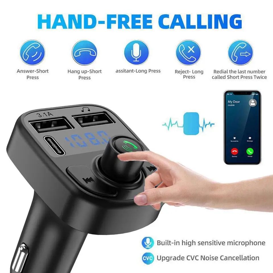 C1 - Car Mp3 Player | Car Wireless FM Transmitter | Car Mp3 Modulator | Car Accessories ( Random Color ) - Image 5