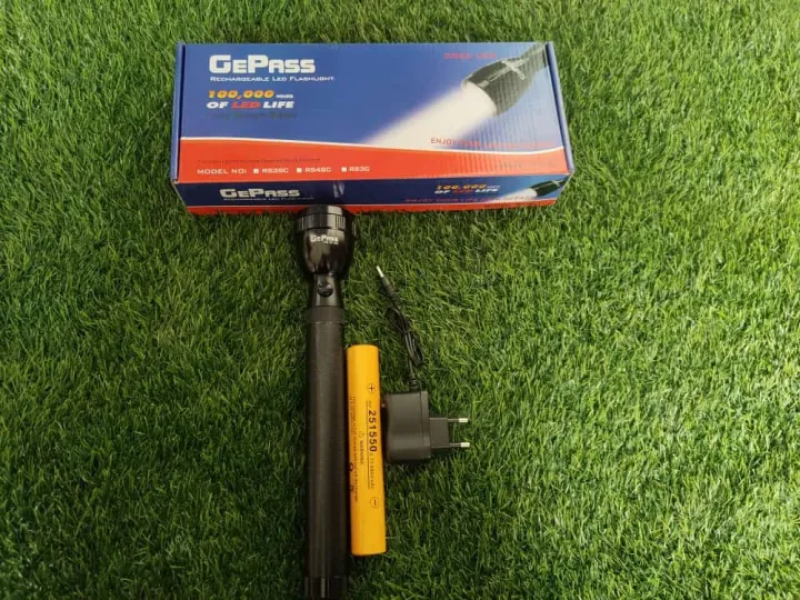 NEW EMERGENCY GePass Rechargeable LED Flashlight, 100,000 Hours of LED Life, Long Range Beam, CREE LED, Outdoor and Indoor Lights, Bright Light, Camping Torch | GeePas RL 601 - Image 10