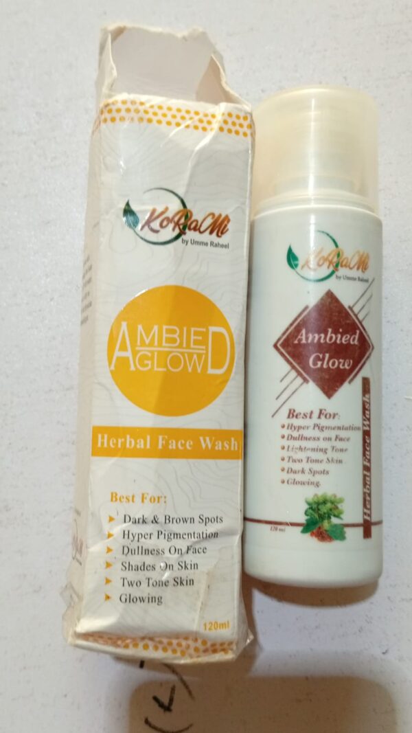 (NW000157) AMBIED GLOW FACEWASH Hyper Pigmentation Dullness on Face Lightening Tone Two Tone Skin Dark Spots Glowing - Image 2