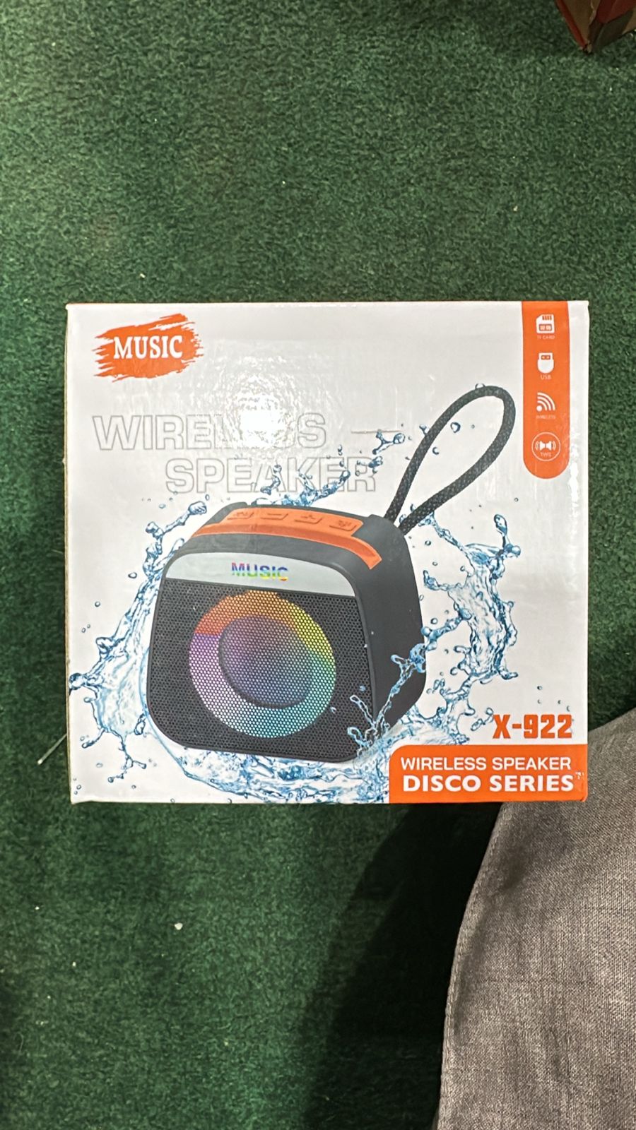Portable Rechargeable Mini Blutooth Speaker Small LED Lights Portable Wireless Bluetooth Speaker for Outdoor Camping (Random Color) - Image 2
