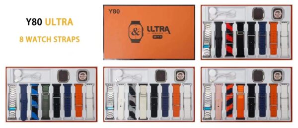 Y80 Ultra 8 In 1 Smart Watch With 49mm Jelly Case | Smart Watch With Best Quality ( Random Color ) - Image 5