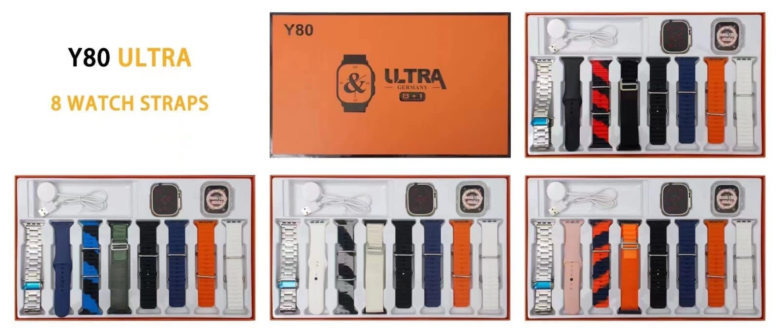 Y80 Ultra 8 In 1 Smart Watch With 49mm Jelly Case | Smart Watch With Best Quality ( Random Color ) - Image 5