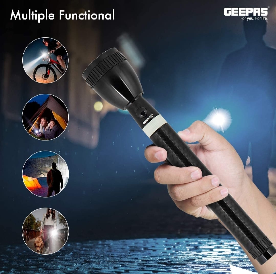 NEW EMERGENCY GePass Rechargeable LED Flashlight, 100,000 Hours of LED Life, Long Range Beam, CREE LED, Outdoor and Indoor Lights, Bright Light, Camping Torch | GeePas RL 601 - Image 9