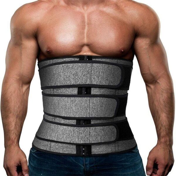 Men's Workout Waist Trainer Tummy Slimming Body Shaper Trimmer Belt Abdomen Shape-wear - Image 4