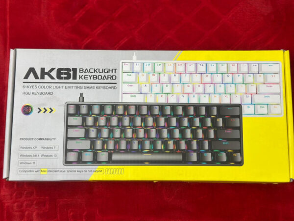 AK61 Wired Mechanical Gaming keyboard Feel Backlight For Pc Desktops Sleek & Durable Design - Image 7