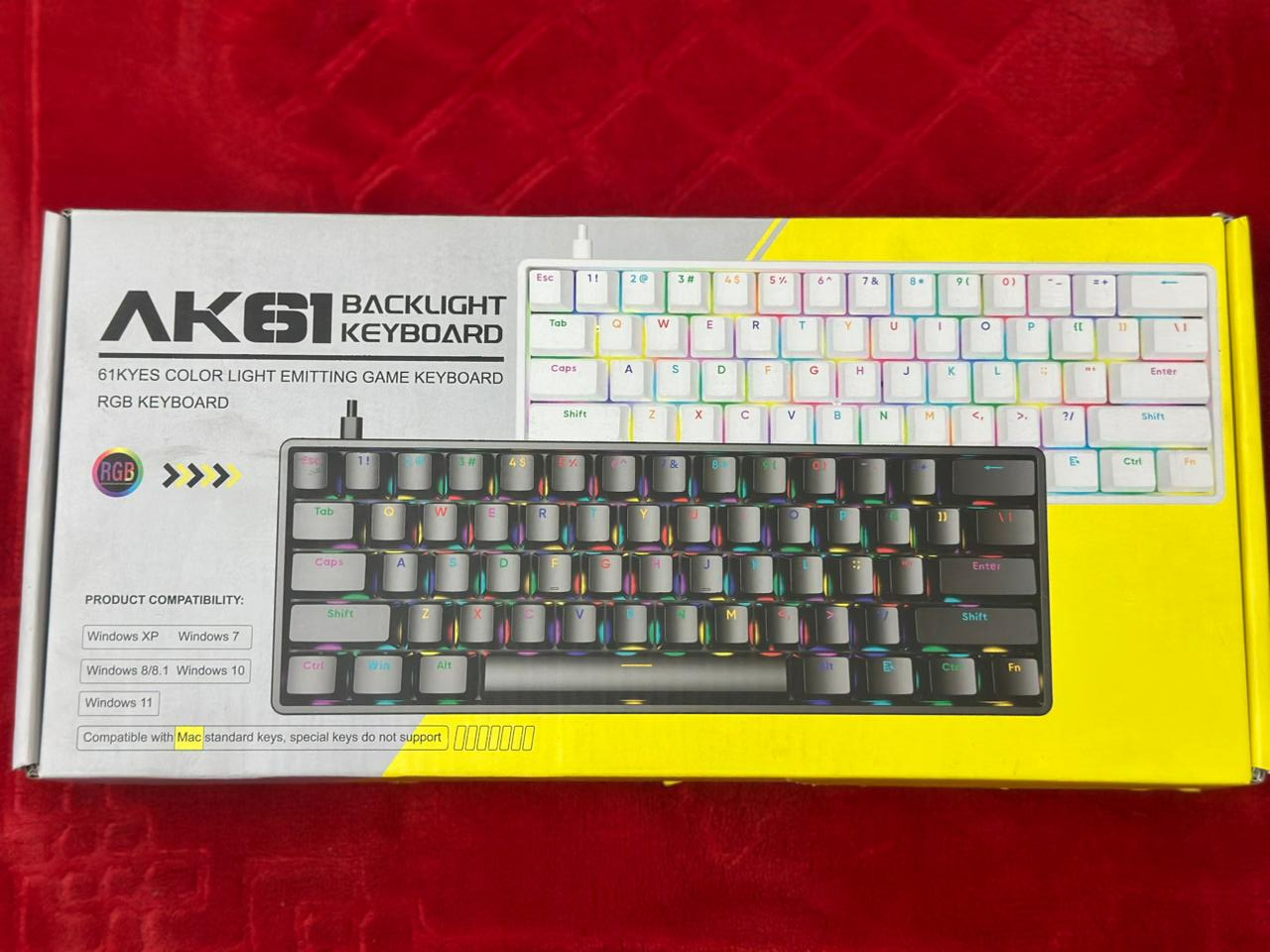 AK61 Wired Mechanical Gaming keyboard Feel Backlight For Pc Desktops Sleek & Durable Design - Image 7