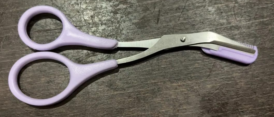 Scissors Eyebrow Trimmer Scissors Comb Stainless Steel Brow Hair Scissors Clips Shaping Grooming Trimmer Makeup Accessories(random color) - Image 8