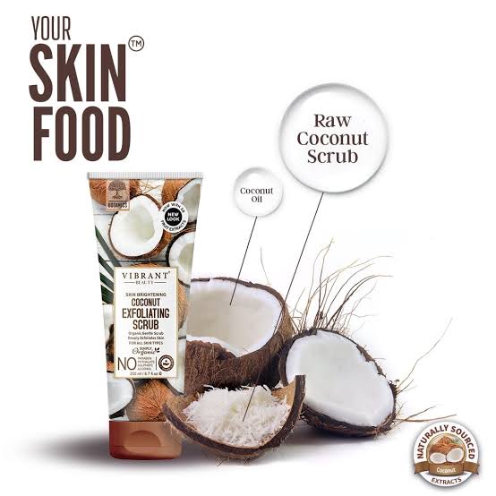Vibrant Beauty Skin Brightening Coconut Exfoliating Scrub Organic Gentle Scrub - Image 2