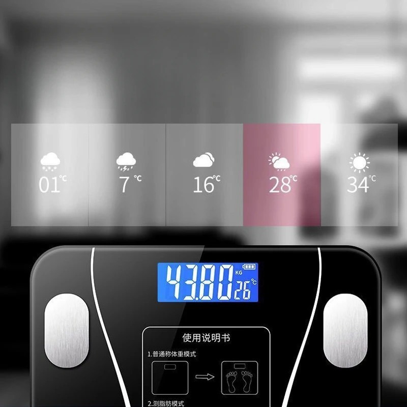Digital Bathroom Body Weight Scales with Body Tape Measure, Smart Bluetooth USB Charging Scale for BMI and Weight Loss (random color) - Image 10